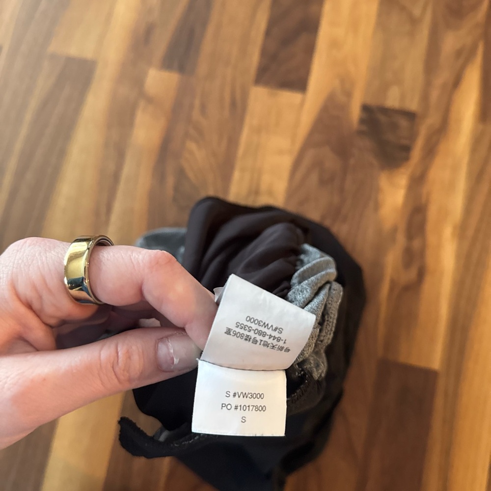 Vuori Women's Black Athletic Shorts with White Accents - Picture 2 of 3